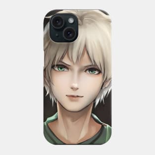 White Hair Anime Boy Phone Case