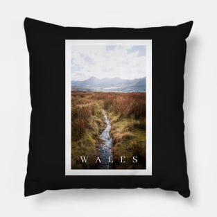 Photographic Print of Snowdonia, Wales Pillow