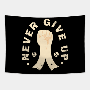 NEVER GIVE UP Tapestry