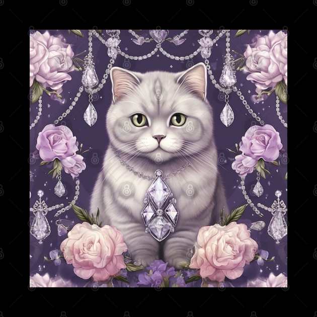 British Shorthair Cat Pattern by Enchanted Reverie