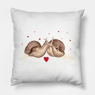 Valentine's Snails Pillow