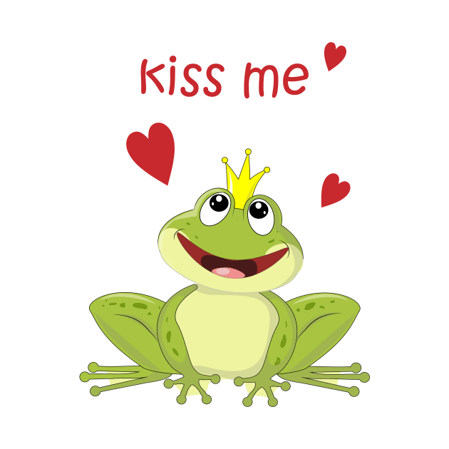 Cute Frog Prince Kiss Me by in_pictures