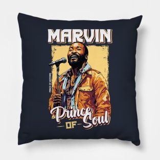 Marvin Gaye | Yellow Background Pillow