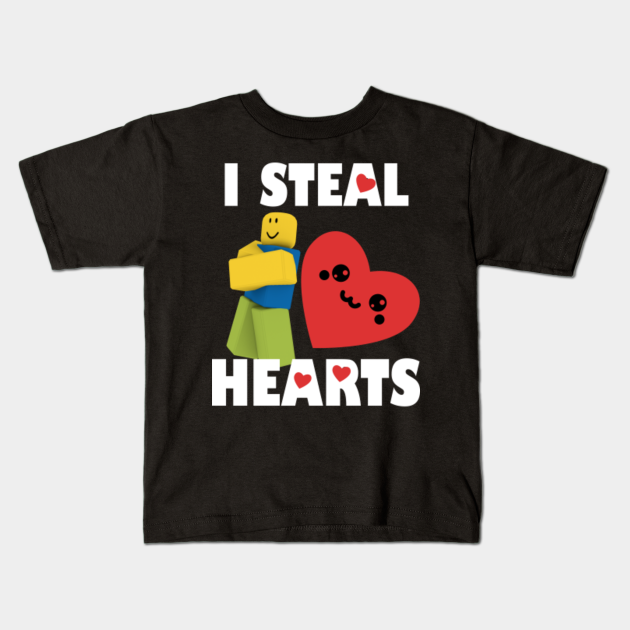 Roblox Noob Valentines Day I Steal Hearts Roblox Noob Kids T Shirt Teepublic - kawaii roblox cute noobs