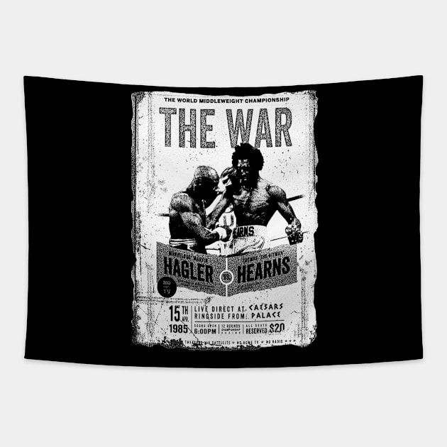 Marvelous marvin hagler vs hearns Tapestry by ZEROHANA