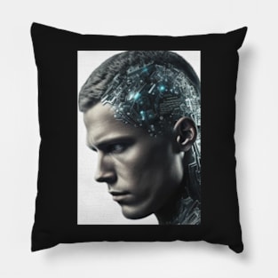 Half Human Half Robot I Your Worst Enemy Poster Pillow