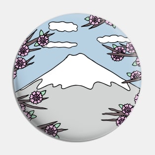 Mt Fuji with Cherry Blossoms Pin