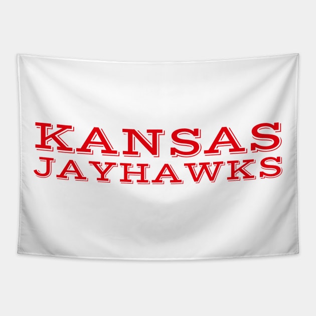 Kansas Jayhawks (Red) Tapestry by EMP