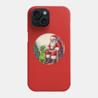 Santa's Pet Dinosaur Phone Case