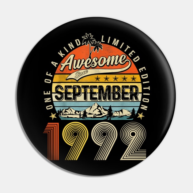 Awesome Since September 1992 Vintage 31st Birthday Pin by Mhoon 