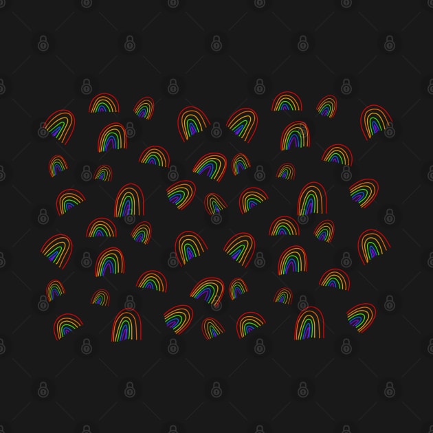 Rainbow doodle pattern by Pickle-Lily