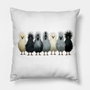 Fluffy Chickens Bad Hair Day Pillow