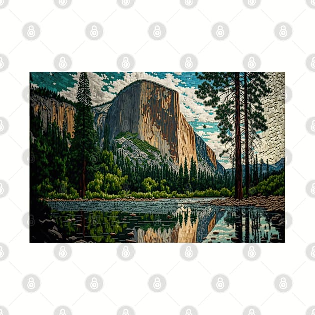 Mosaic Yosemite National Park Landscape | Half Dome | El Capitan by Motif Mavens