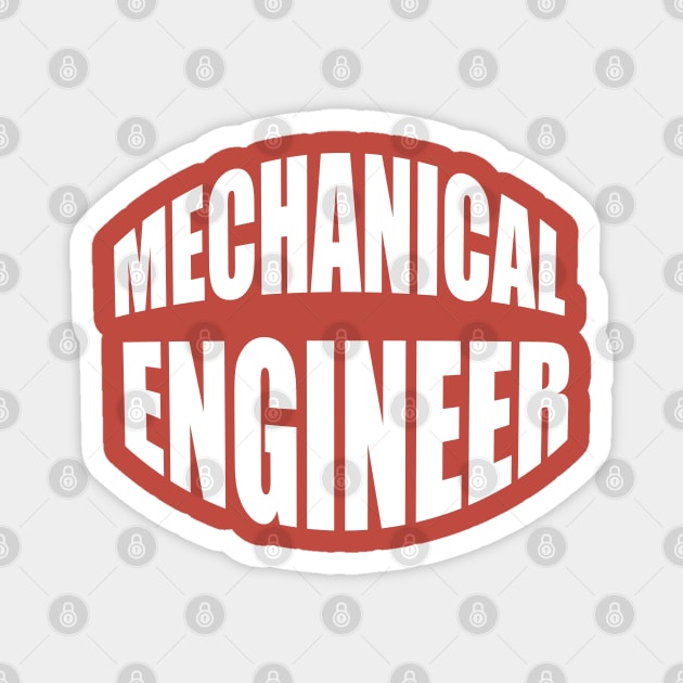 Mechanical engineer Typography Magnet by ArtoBagsPlus