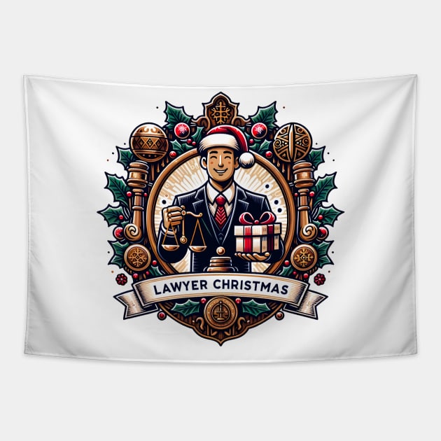 Lawyer Christmas Tapestry by Moniato