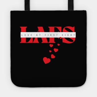 White and Red Love at First Sight Design Tote