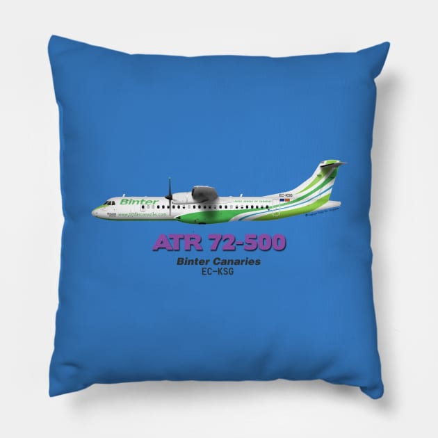 Avions de Transport Régional 72-500 - Binter Canarias Pillow by TheArtofFlying