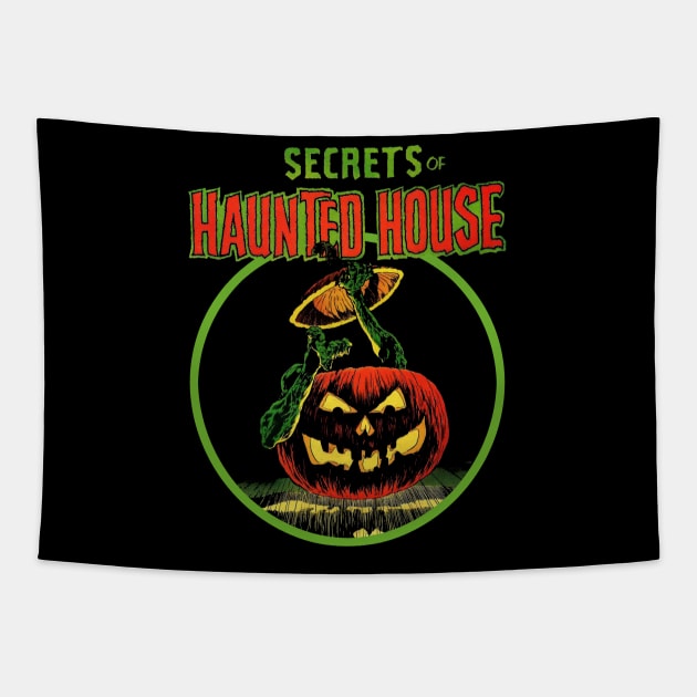 Secrets of Haunted House! Tapestry by Swarm of Eyes