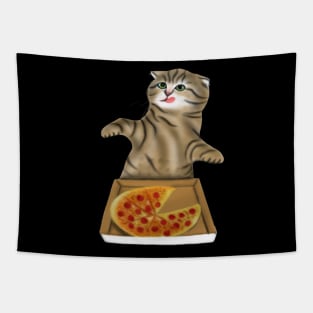 Pizza Cat Lovers Gift Tapestry