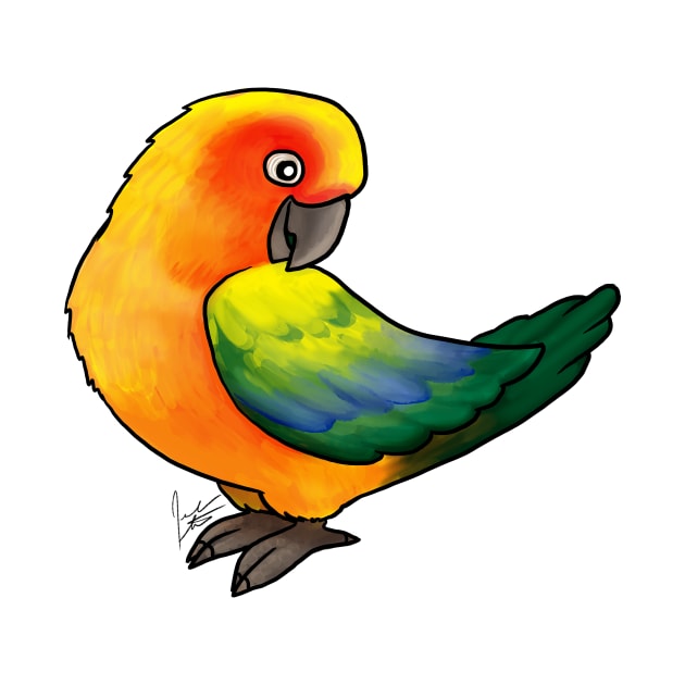 Bird - Conure - Sun Conure by Jen's Dogs Custom Gifts and Designs