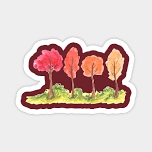 Happy Fall Trees Magnet