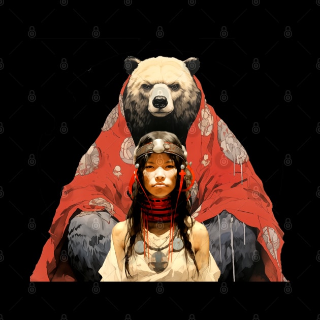 National Native American Heritage Month: "The Bear Mother" or "The Woman Who Married a Bear" by Puff Sumo
