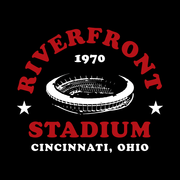 Riverfront Stadium 1970 Cincinnati Reds Ohio by fatdesigner