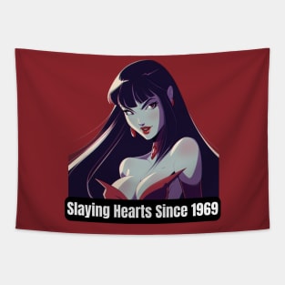 Vampirella Slaying Hearts Since 1969 Tapestry