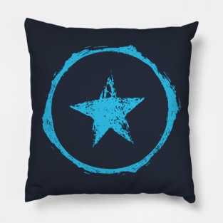 Star and Circle - Grunge Pillow