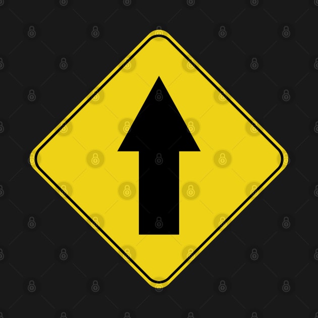 Caution Road Sign Up Arrow by shanestillz