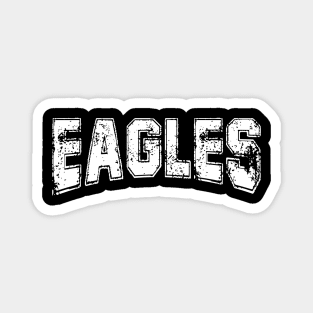 Eagles mascot, eagles white distressed Magnet