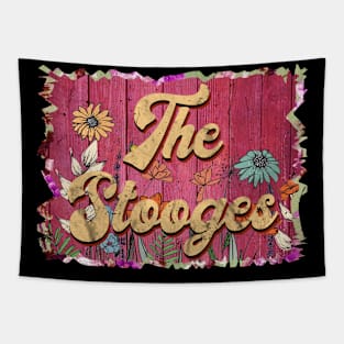 Classic Stooges Personalized Flowers Proud Name Tapestry