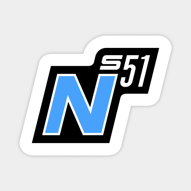 S51 N logo (v2) Magnet by GetThatCar