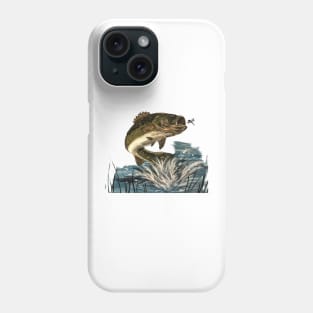 Largemouth Bass Jumping Phone Case