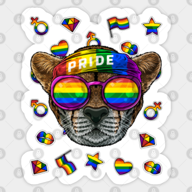 LGBT Cheetah Gay Pride Month Animal Rainbow Lesbian - Gay Cheetah - Sticker | TeePublic LGBT Cheetah Gay Pride Month Animal Rainbow Lesbian - Gay Cheetah - Sticker | TeePublic