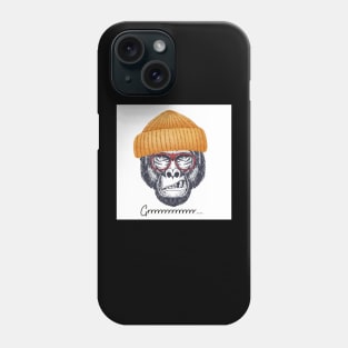 Angry gorilla with sunglass Phone Case