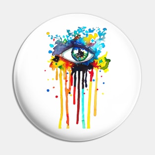 Splash Rainbow Eye Pin