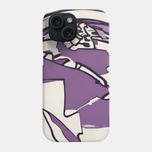 Purple Globe Emblem - Modern Earth Illustration No. 857 Phone Case