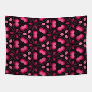 Abstract pink cherry pattern Tapestry