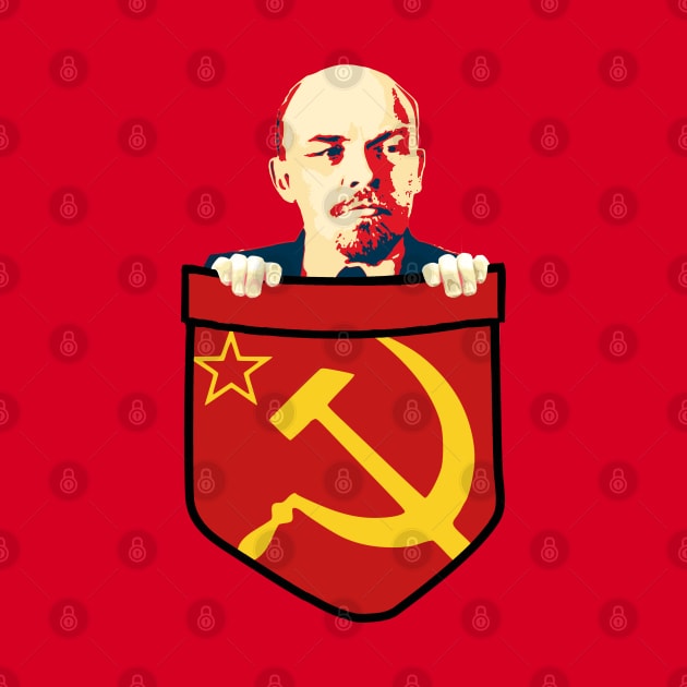 Vladimir Lenin Communism Chest Pocket by Nerd_art