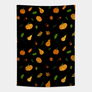 Cute orange autumn/Fall pattern Tapestry