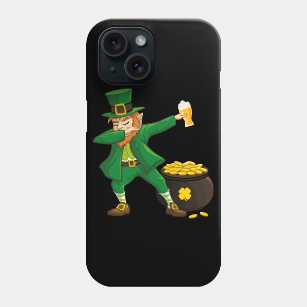 Dabbing Leprechaun St. Patricks Day Beer Phone Case by trendingoriginals