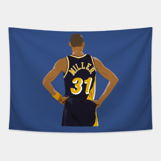 Reggie Miller Back-To Tapestry by rattraptees