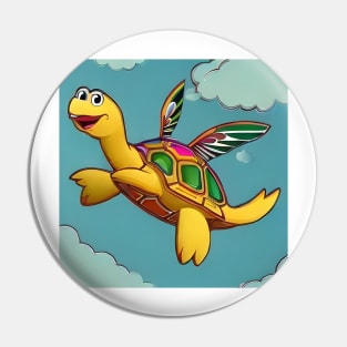 Flying Turtle Pin