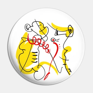 Monkey and seahorse stylized in the spirit of surrealism Pin