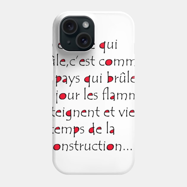 text notre dame Phone Case by rickylabellevie