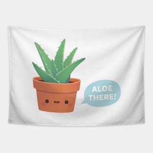 Cute Aloe Vera Says Aloe There Tapestry