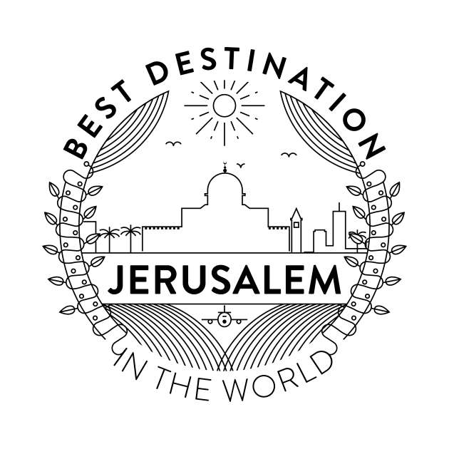 Jerusalem Minimal Badge Design by kursatunsal