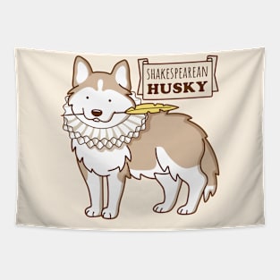 Shakespearean Husky Tapestry