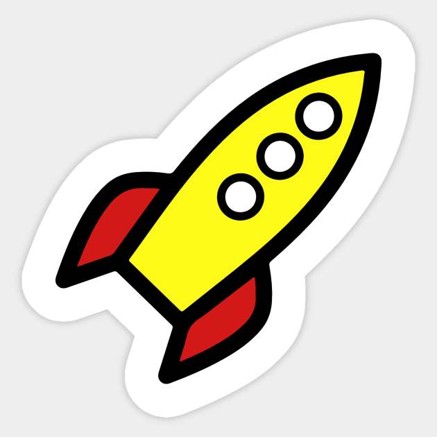 Cartoon Space Rocket Clipart - Rocket - Sticker | TeePublic Cartoon Space Rocket Clipart - Rocket - Sticker | TeePublic